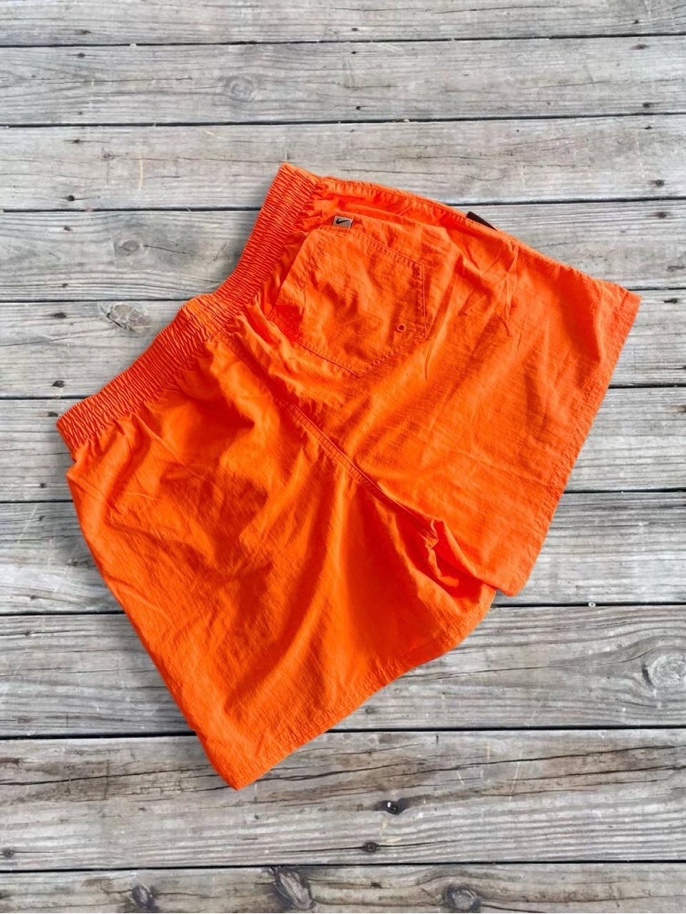 Nike Men's Bright Orange Athletic Shorts with Drawstring - Picture 2 of 6